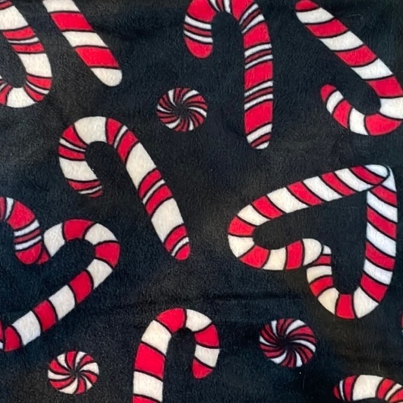 NoBo Size L (11-13) Velvety Micro Fleece Candy Cane Christmas Stretch Leggings - Picture 2 of 3